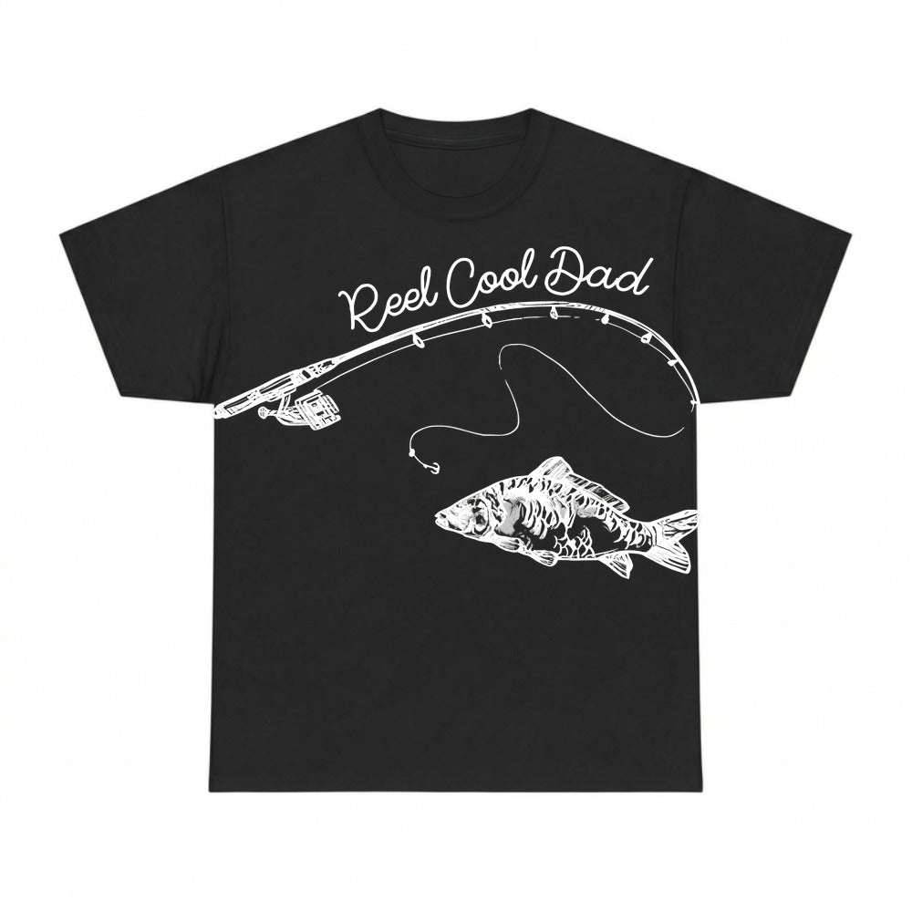 Reel Cool Dad fishing shirt black