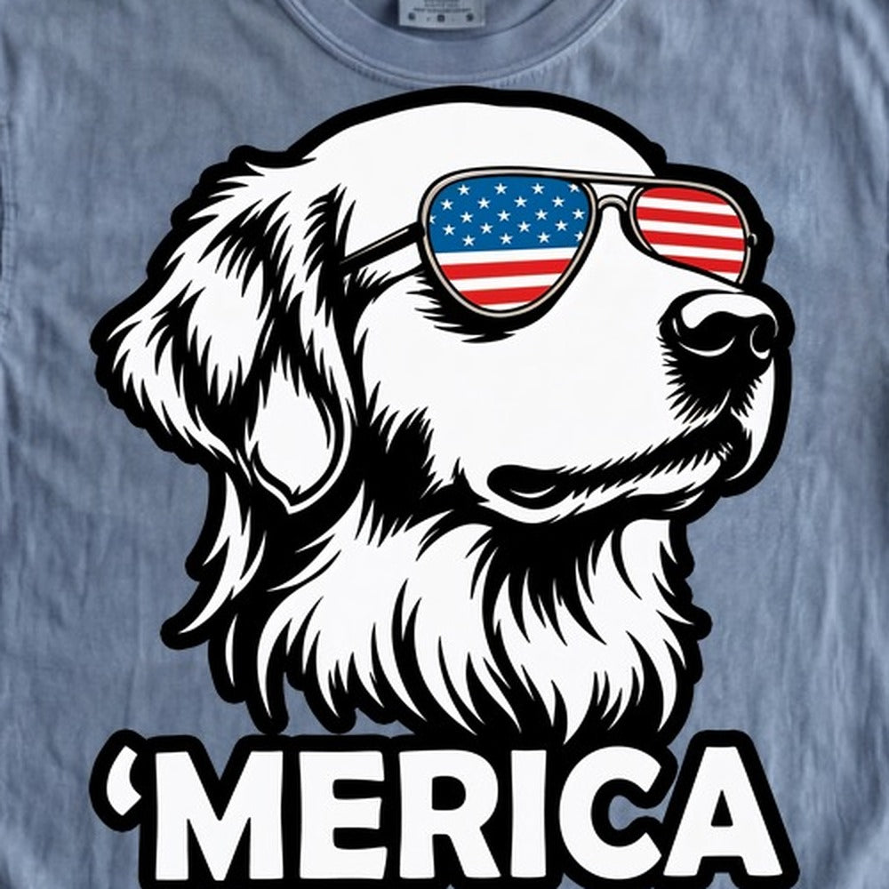 USA 250th Anniversary Shirt, Patriotic Golden Retriever Tee, Gildan Unisex T-Shirt Sweatshirt Hoodie