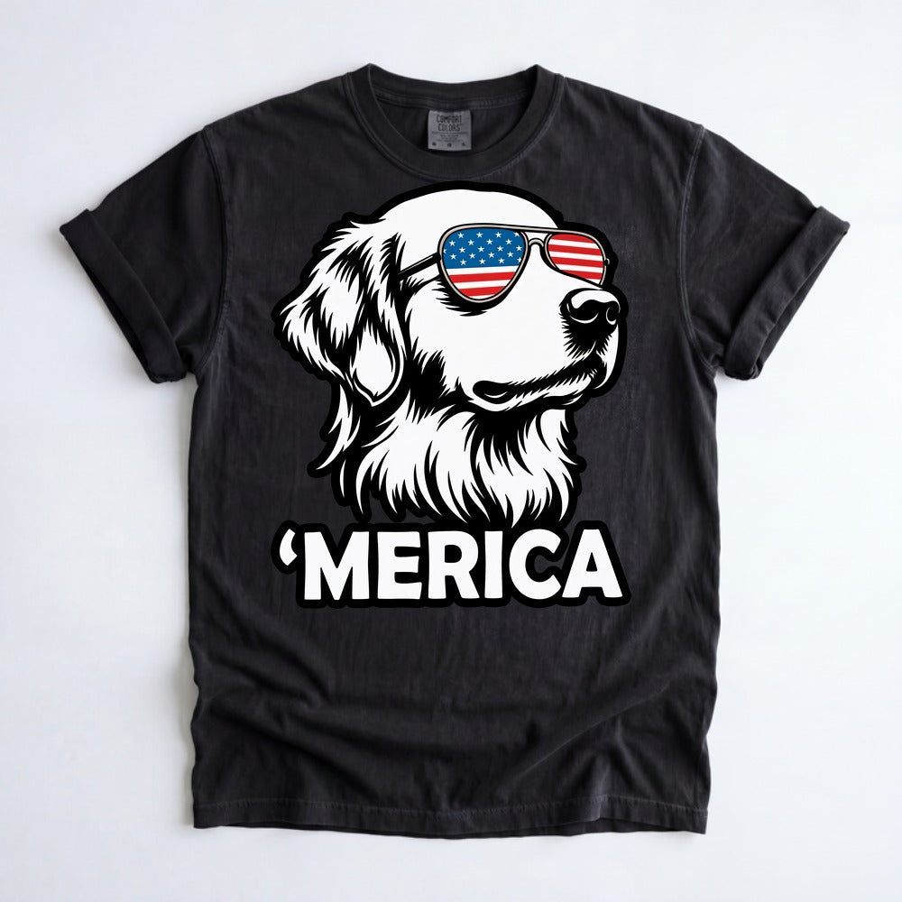 USA 250th Anniversary Shirt, Patriotic Golden Retriever Tee, Gildan Unisex T-Shirt Sweatshirt Hoodie