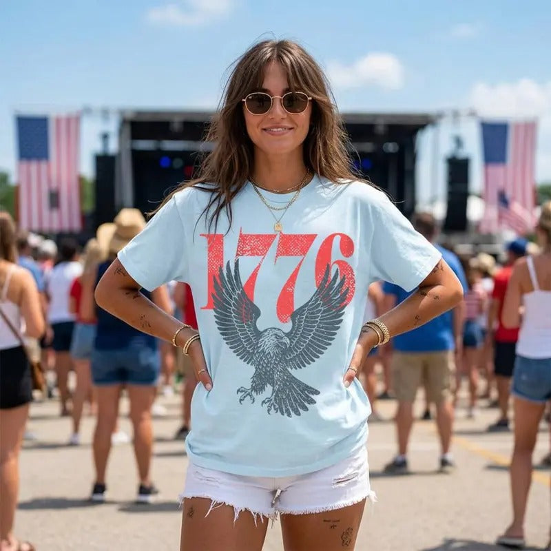 1776 Bald Eagle 250th Anniversary Retro Patriotic Shirt