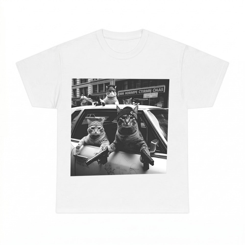 Funny Cat Gang Vinage T-shirt
