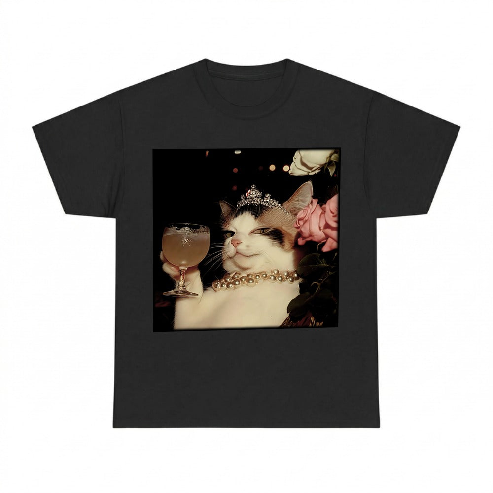 Retro Elengant Cat Funny Vintage Graphic Tee
