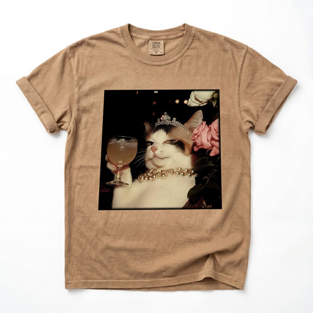 Retro Elengant Cat Funny Vintage Graphic Tee