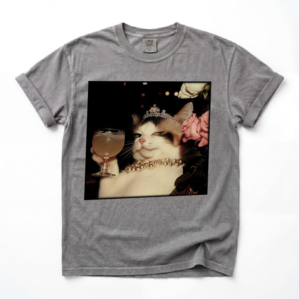 Retro Elengant Cat Funny Vintage Graphic Tee