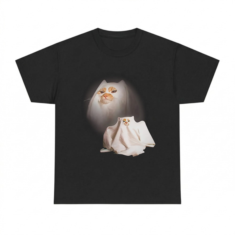 Retro Funny Ghost Kitten Comfort Colors Shirt