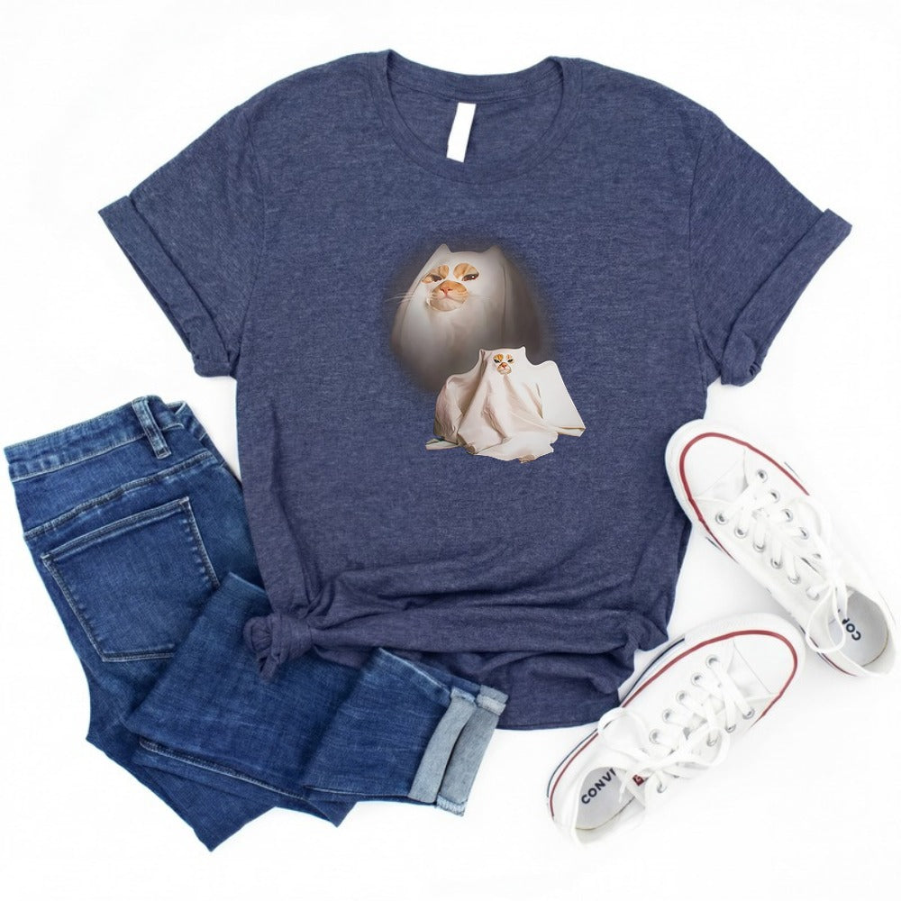 Retro Funny Ghost Kitten Comfort Colors Shirt