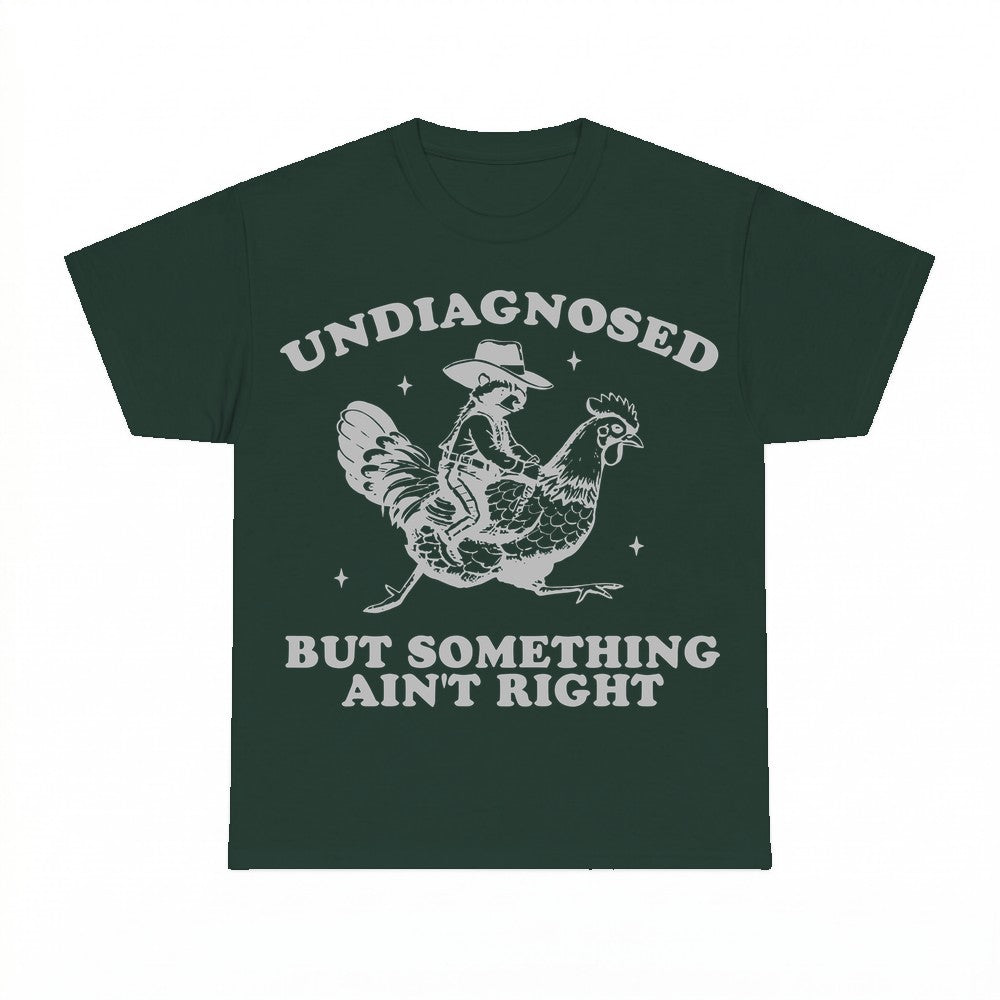Undiagnosed But Something Ain't Right Raccoon Cowboy Shirt -