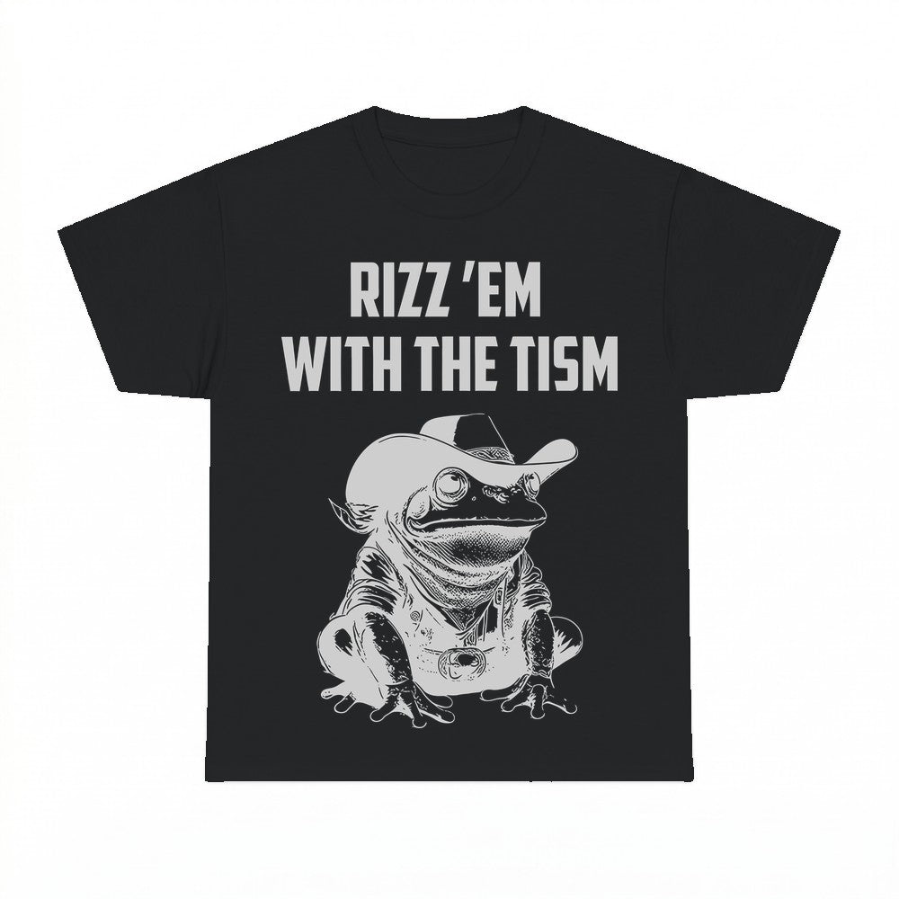 Rizz 'Em With The Tism Frog Shirt - Gildan Unisex Tee