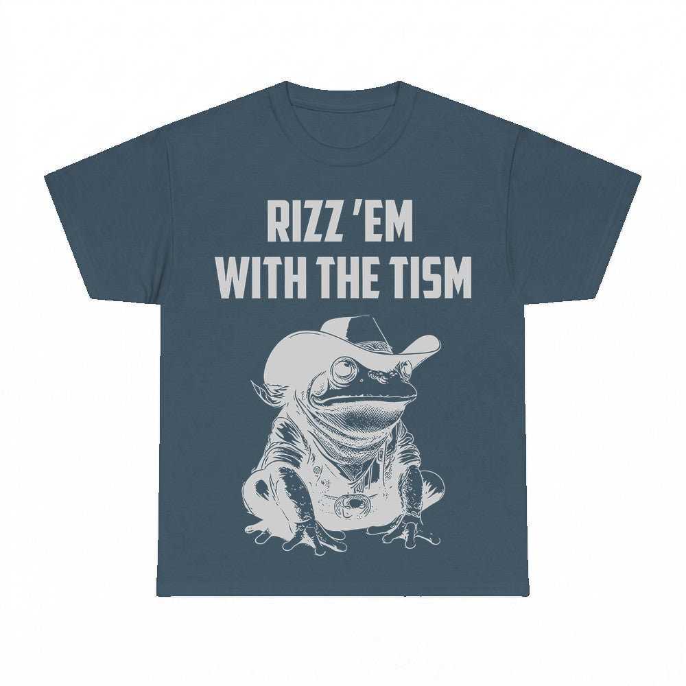 Rizz 'Em With The Tism Frog Shirt - Gildan Unisex Tee