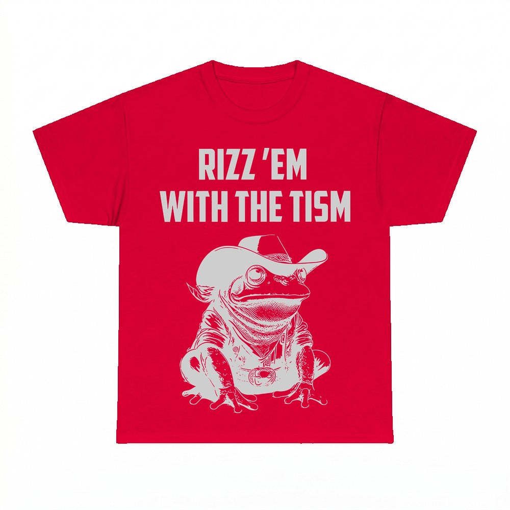 Rizz 'Em With The Tism Frog Shirt - Gildan Unisex Tee