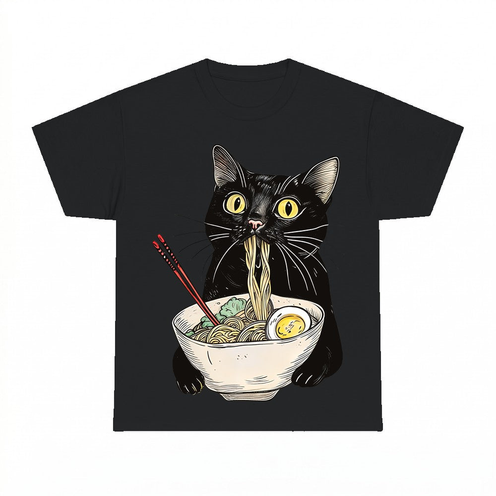 Black Cat Ramen Shirt - Gildan Unisex Tee