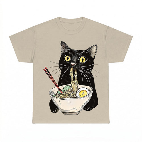 Black Cat Ramen Shirt - Gildan Unisex Tee