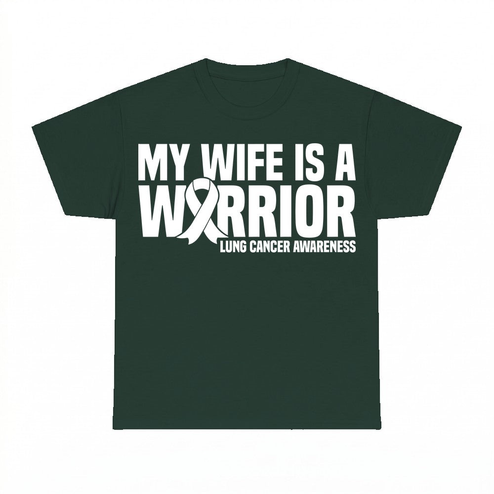 My Wife Is A Warrior Lung Cancer Awareness Shirt - Gildan Un
