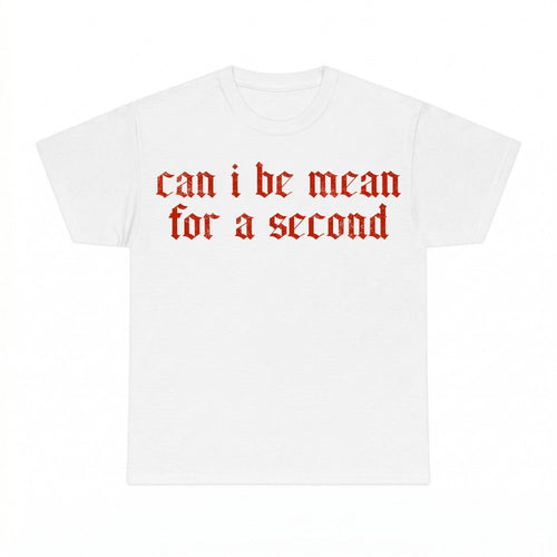 Can I Be Mean For a Second Funny Sarcastic Shirt - Gildan Un