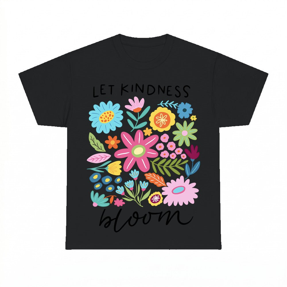 Let Kindness Bloom Floral Boho Shirt - Gildan Unisex Tee