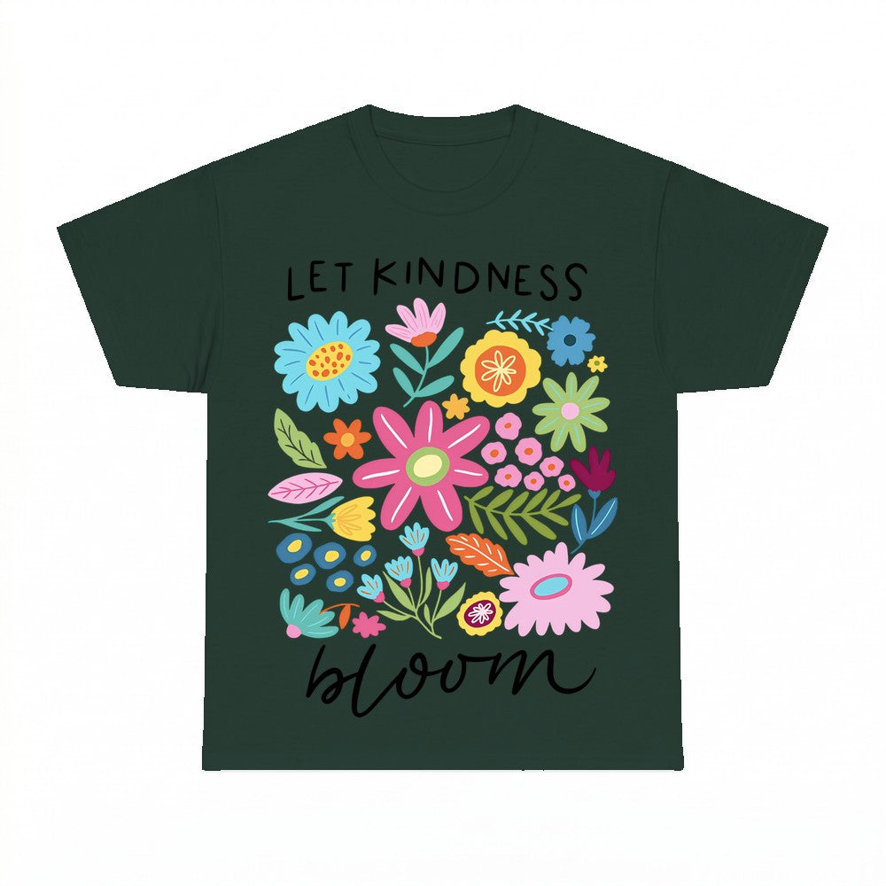 Let Kindness Bloom Floral Boho Shirt - Gildan Unisex Tee