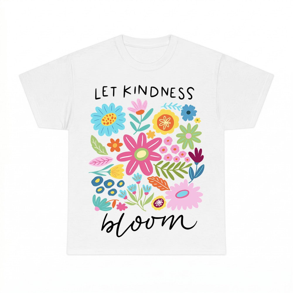 Let Kindness Bloom Floral Boho Shirt - Gildan Unisex Tee