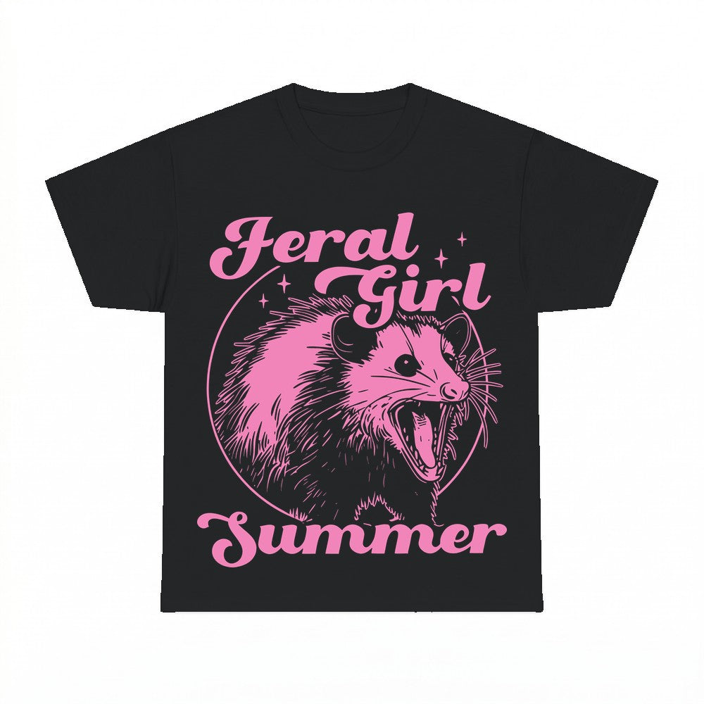 Feral Girl Summer Opossum Shirt - Gildan Unisex Tee