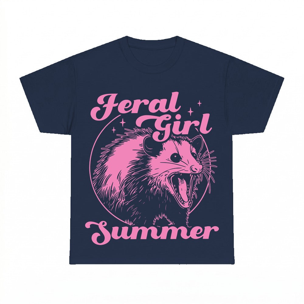 Feral Girl Summer Opossum Shirt - Gildan Unisex Tee