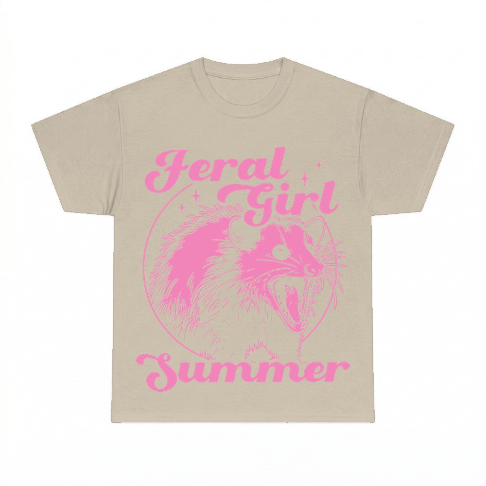 Feral Girl Summer Opossum Shirt - Gildan Unisex Tee