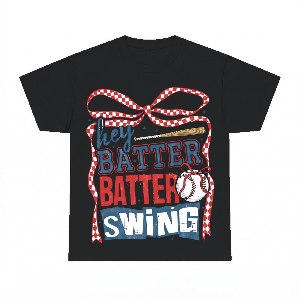 Hey Batter Batter Swing Baseball Shirt - Gildan Unisex Tee