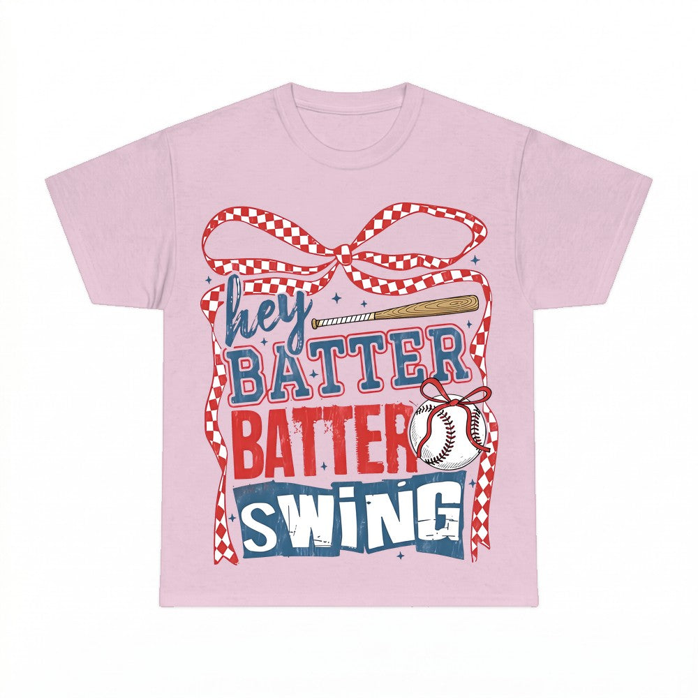 Hey Batter Batter Swing Baseball Shirt - Gildan Unisex Tee