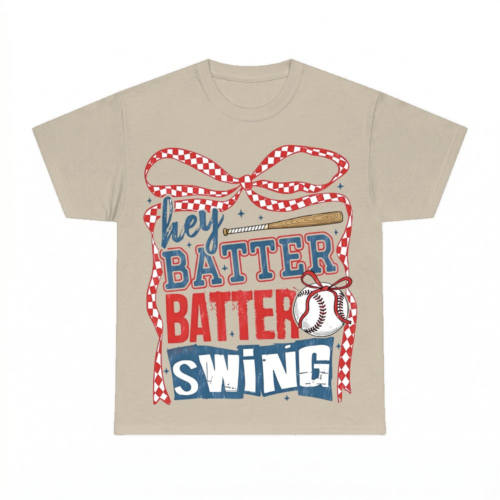 Hey Batter Batter Swing Baseball Shirt - Gildan Unisex Tee
