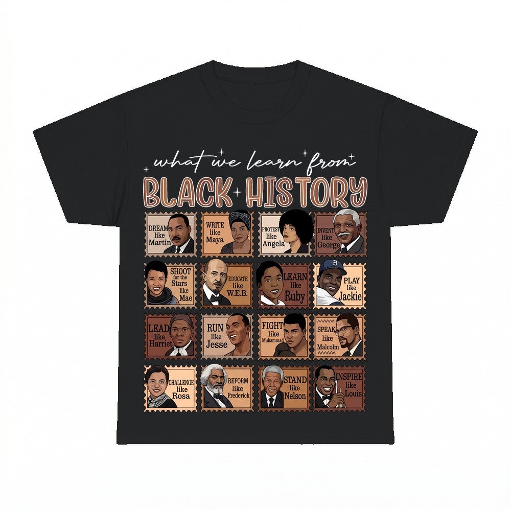 What We Learn From Black History Shirt - Gildan Unisex Tee