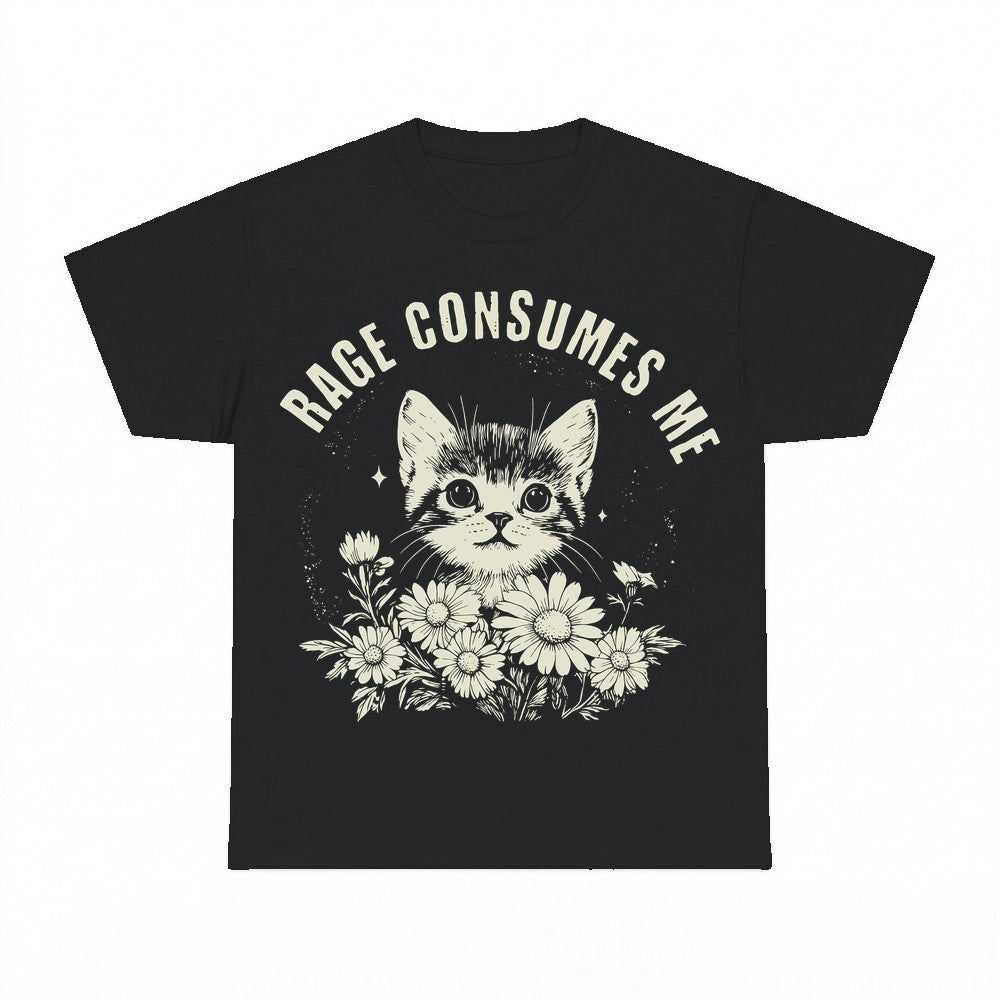 Rage Consumes Me Cat Shirt - Gildan Unisex Tee