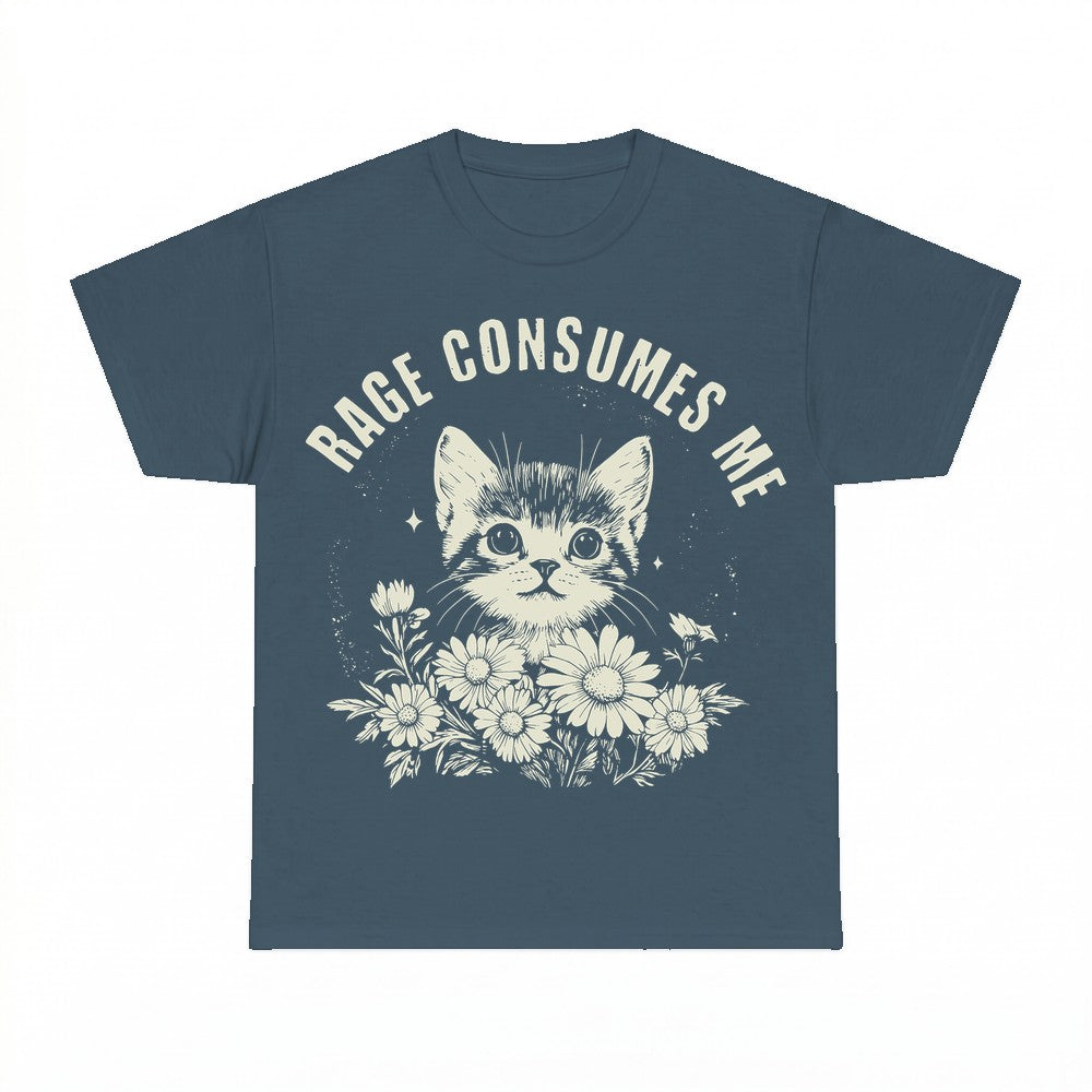 Rage Consumes Me Cat Shirt - Gildan Unisex Tee