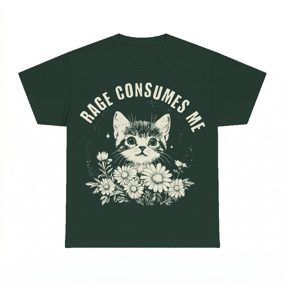 Rage Consumes Me Cat Shirt - Gildan Unisex Tee