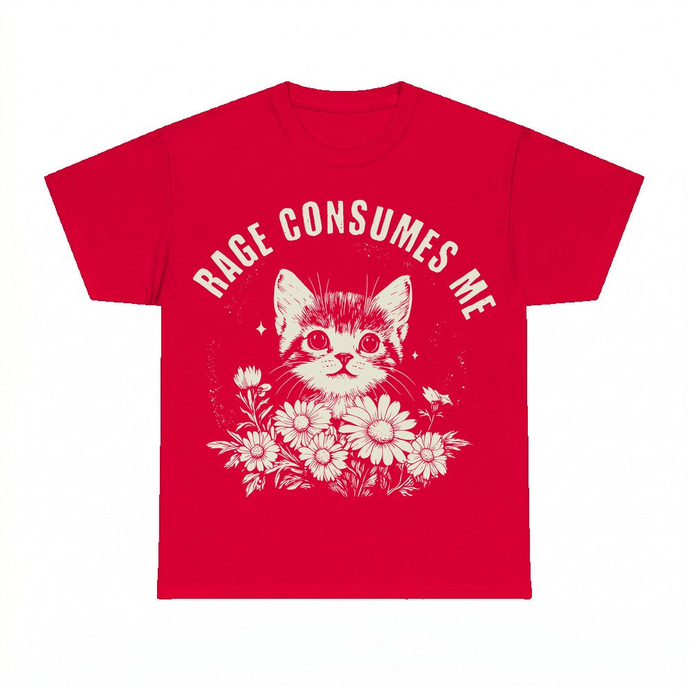 Rage Consumes Me Cat Shirt - Gildan Unisex Tee