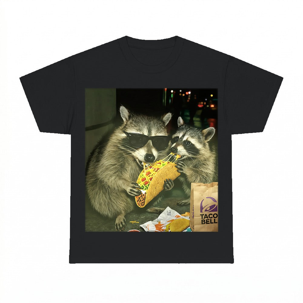 Raccoon Eating Tacos Shirt - Gildan Unisex Tee