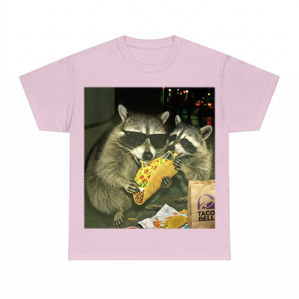 Raccoon Eating Tacos Shirt - Gildan Unisex Tee