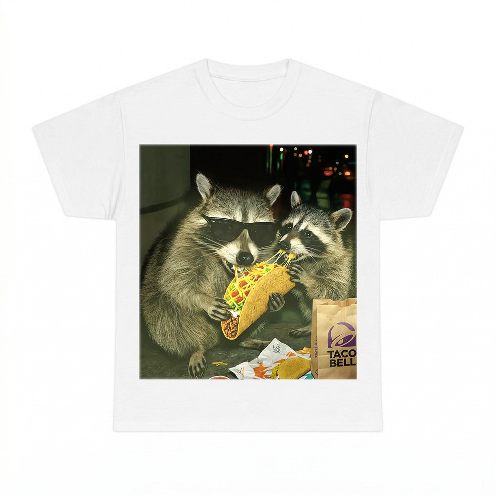 Raccoon Eating Tacos Shirt - Gildan Unisex Tee