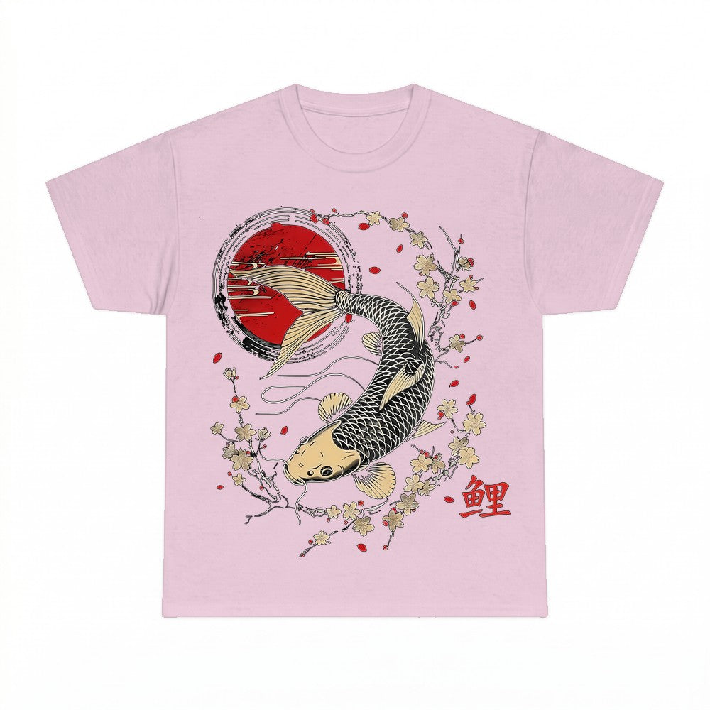 Koi Fish Sunset Graphic T-shirt - Gildan Unisex Tee