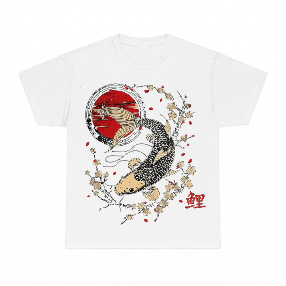 Koi Fish Sunset Graphic T-shirt - Gildan Unisex Tee