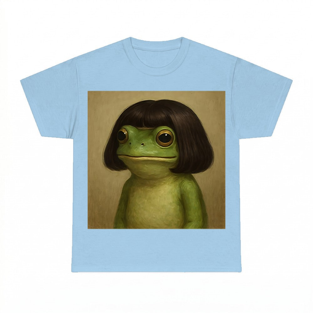 Frog with Bob Haircut Meme Hoodie - Gildan Unisex Tee