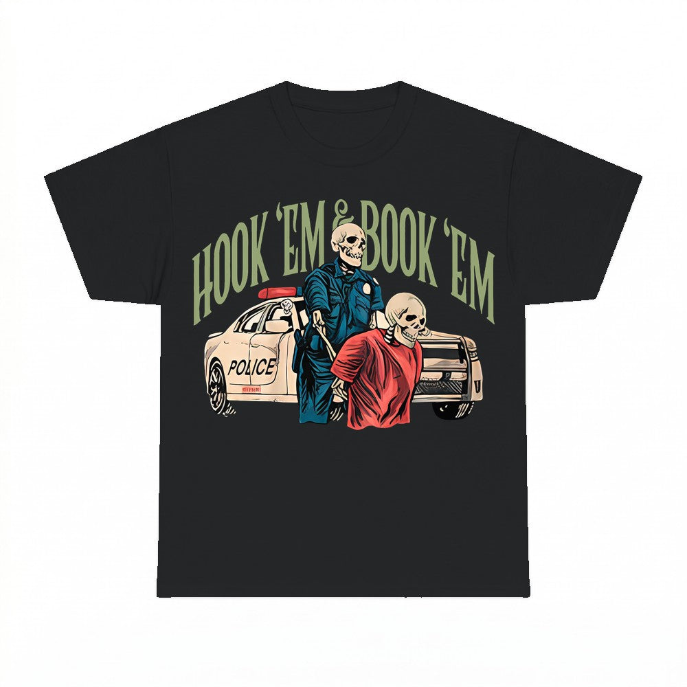 Police Hook 'em and Book 'em Unisex T-shirt - Gildan Unisex 