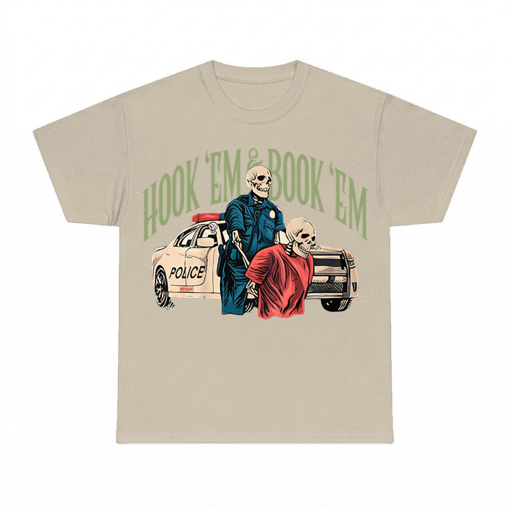 Police Hook 'em and Book 'em Unisex T-shirt - Gildan Unisex 