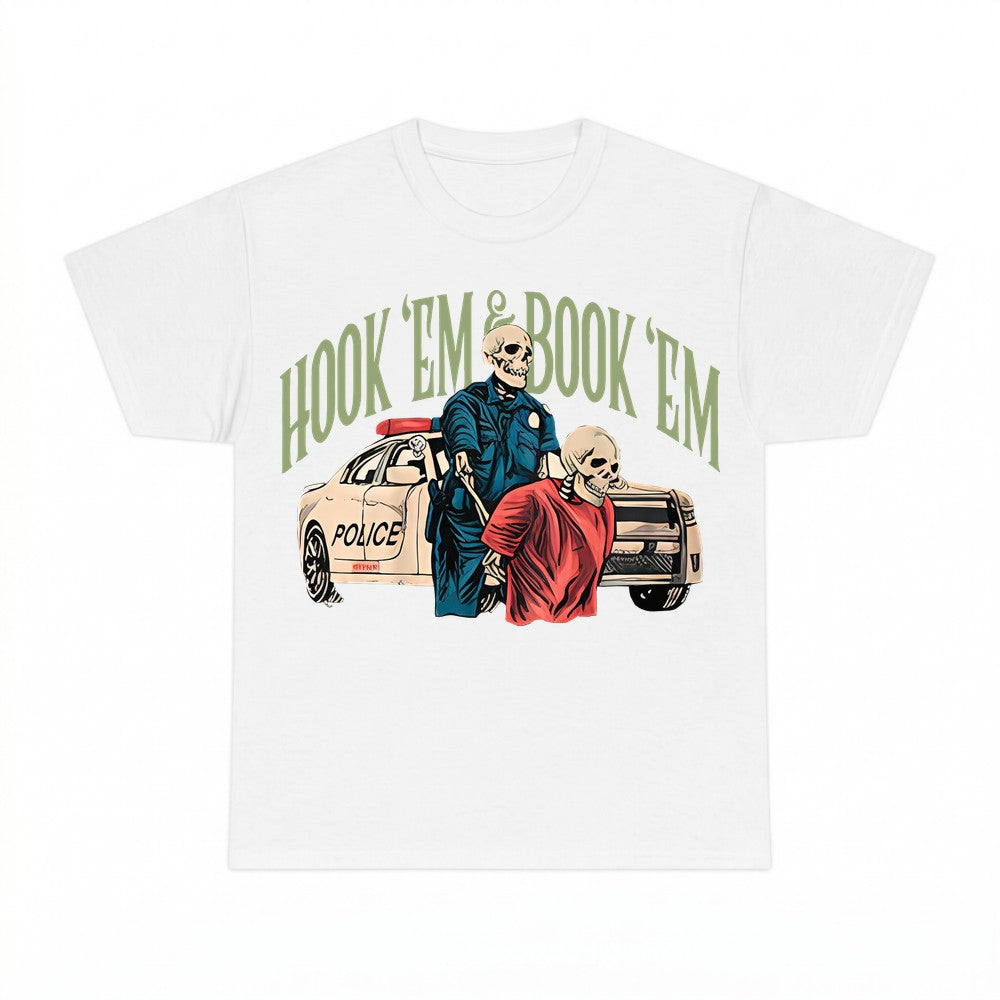 Police Hook 'em and Book 'em Unisex T-shirt - Gildan Unisex 