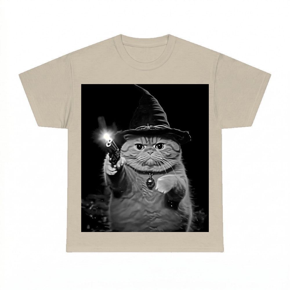 Wizard Kitten Vintage Shirt - Gildan Unisex Tee