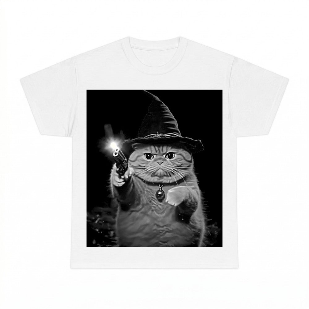 Wizard Kitten Vintage Shirt - Gildan Unisex Tee