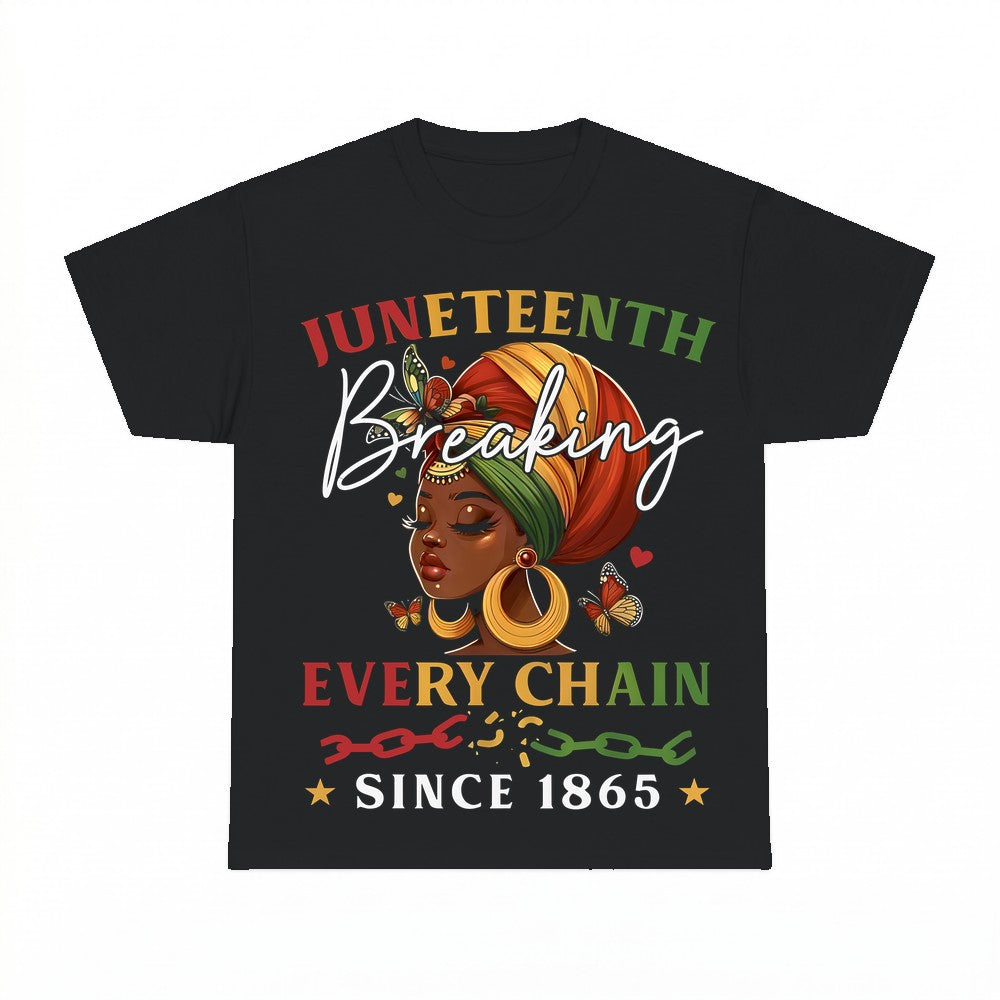Juneteenth Breaking Every Chain Since 1865 Shirt - Gildan Un
