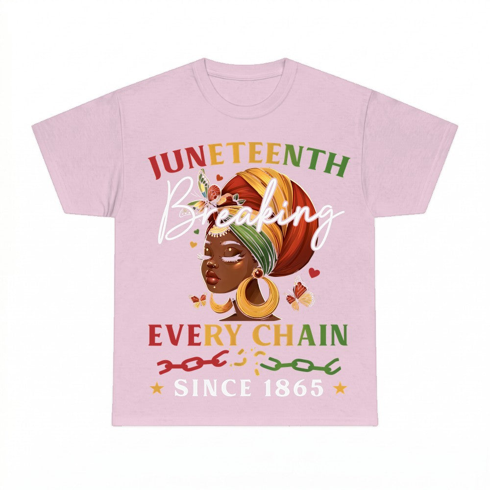 Juneteenth Breaking Every Chain Since 1865 Shirt - Gildan Un