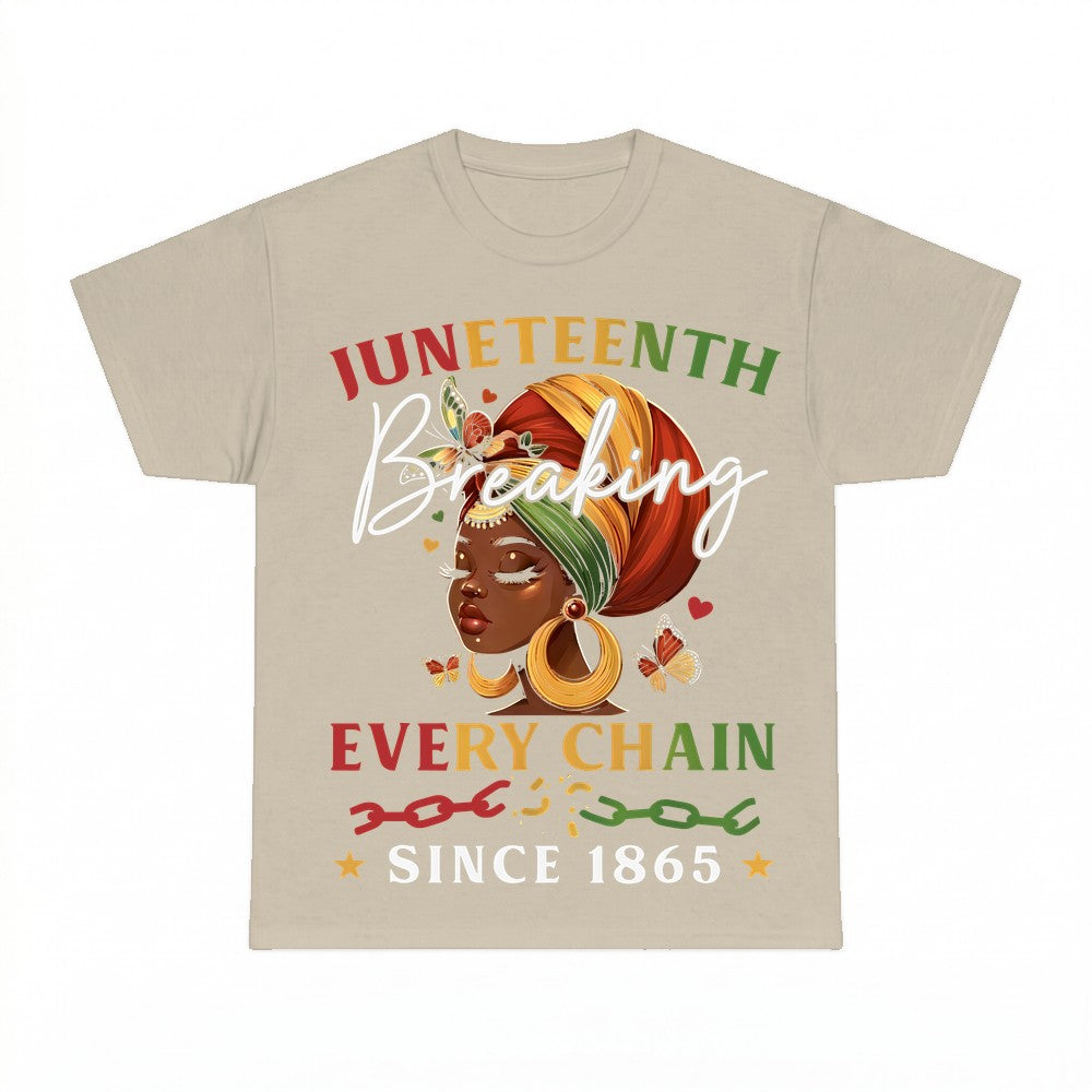 Juneteenth Breaking Every Chain Since 1865 Shirt - Gildan Un