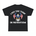 I Put The Tism In Patriotism Shirt, Funny Patriotic Eagle Au