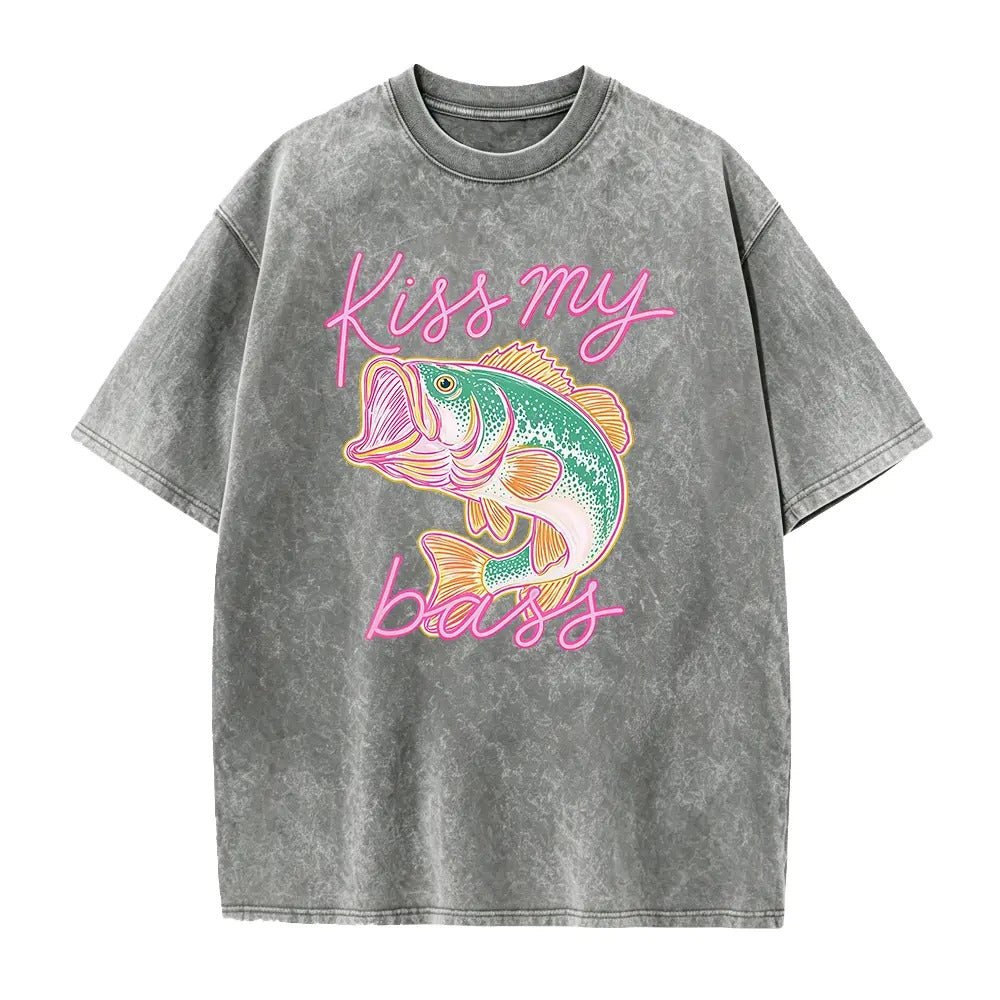 Kiss My Bass funny fishing shirt