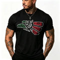 Mexico Eagle Pride Shirt, Mexican Flag Aztec Tribal Eagle Tattoo Tee, Latino Heritage Gift for Men, Viva Mexico, Gildan Unisex T-Shirt Sweatshirt Hoodie
