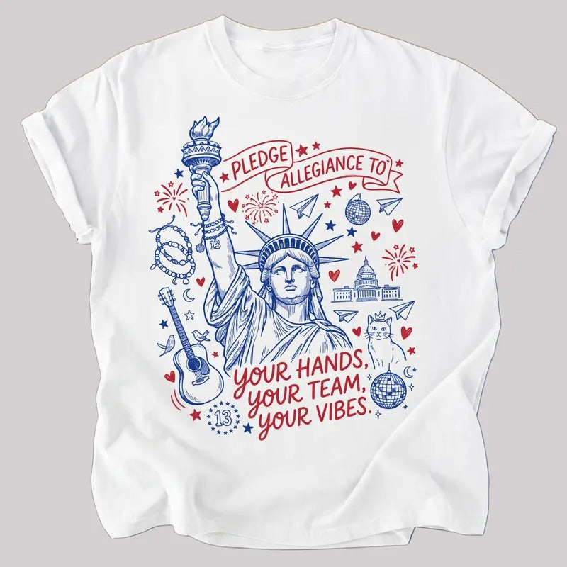 Pledge Allegiance Your Hands Your Team Your Vibes Shirt